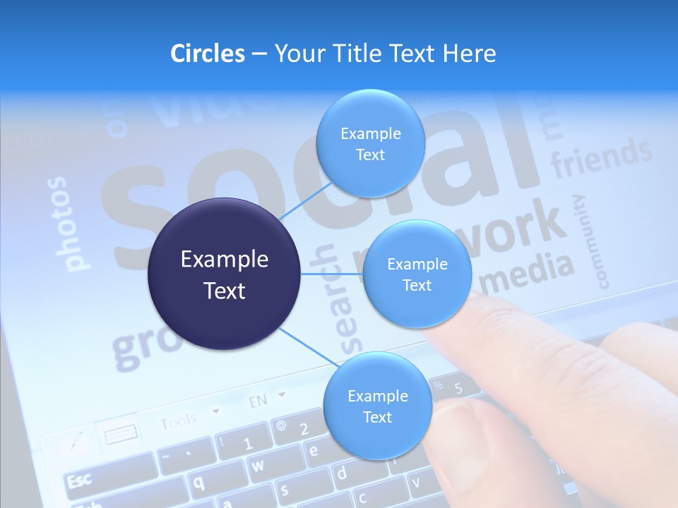 Press Blue Closeup PowerPoint Template