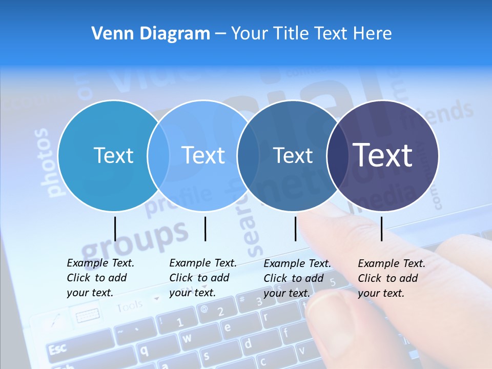 Press Blue Closeup PowerPoint Template