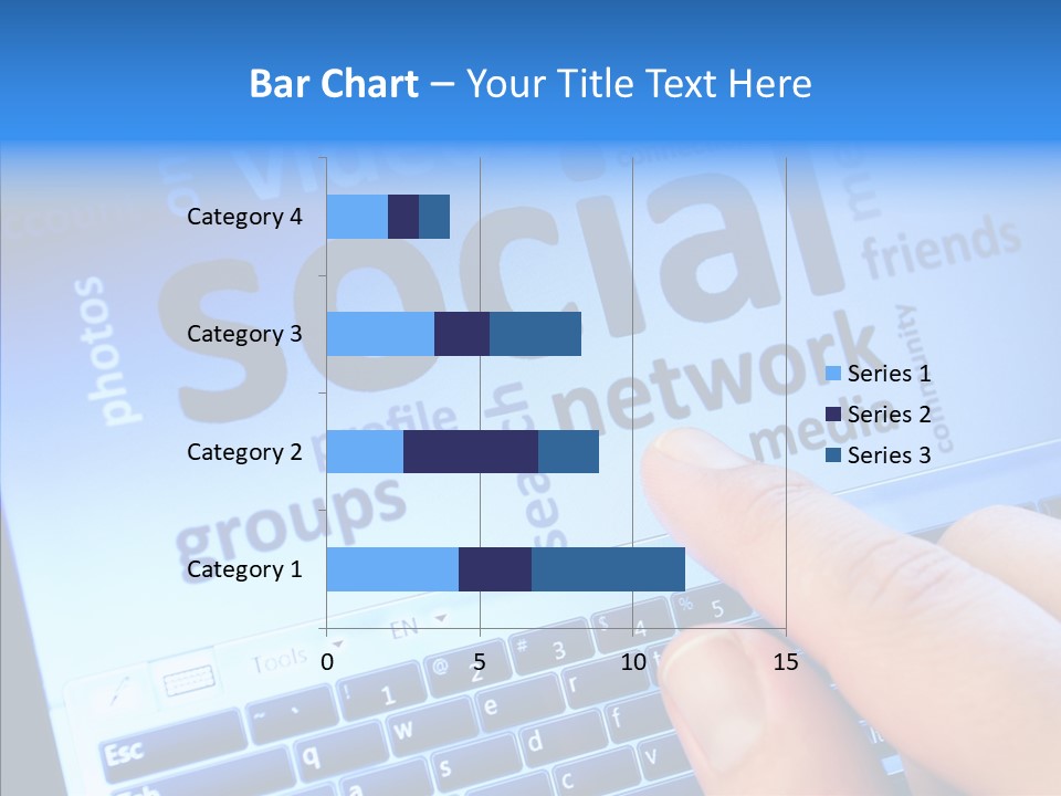 Press Blue Closeup PowerPoint Template