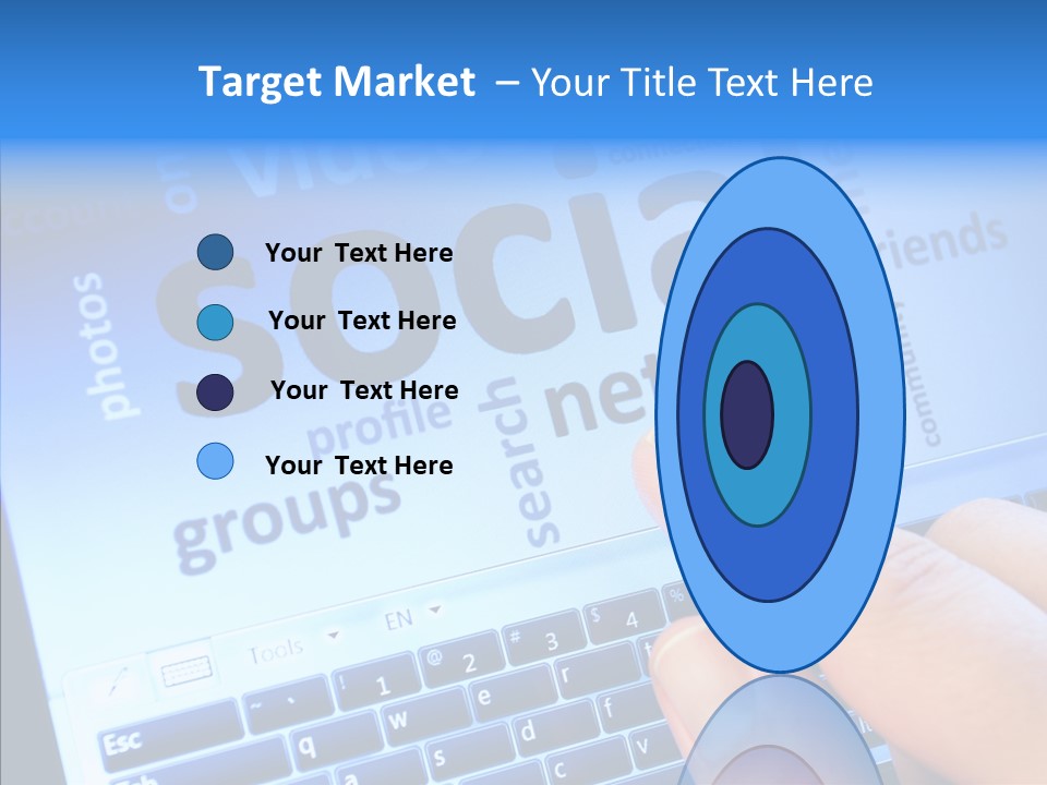 Press Blue Closeup PowerPoint Template
