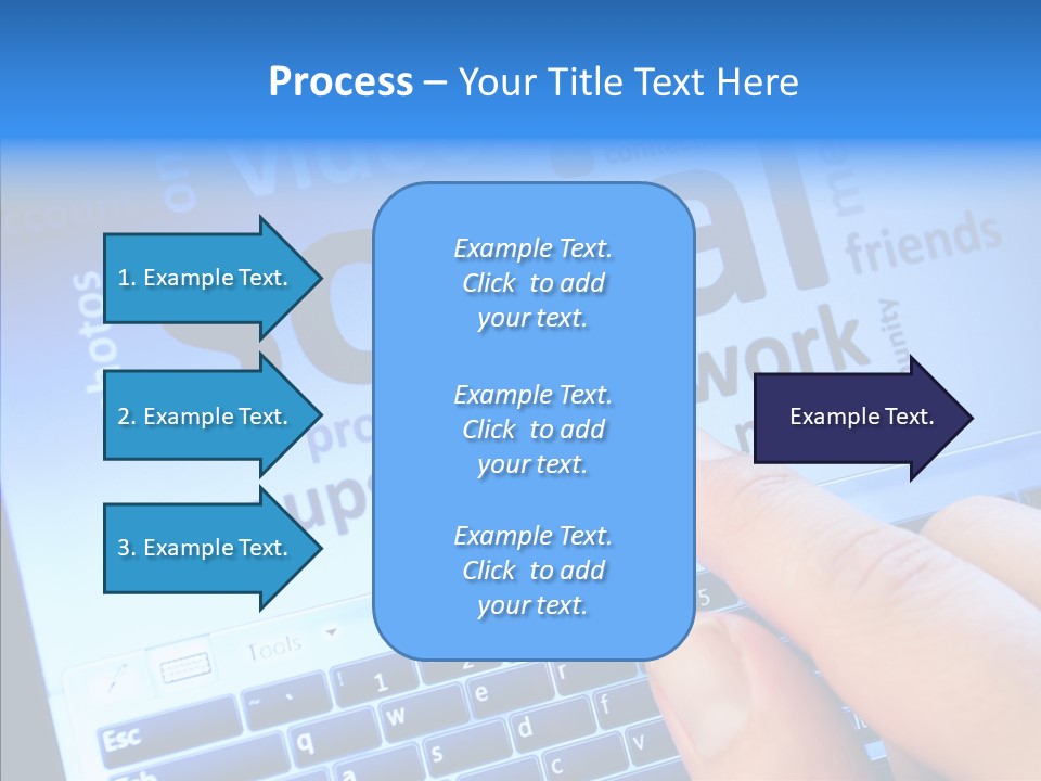 Press Blue Closeup PowerPoint Template