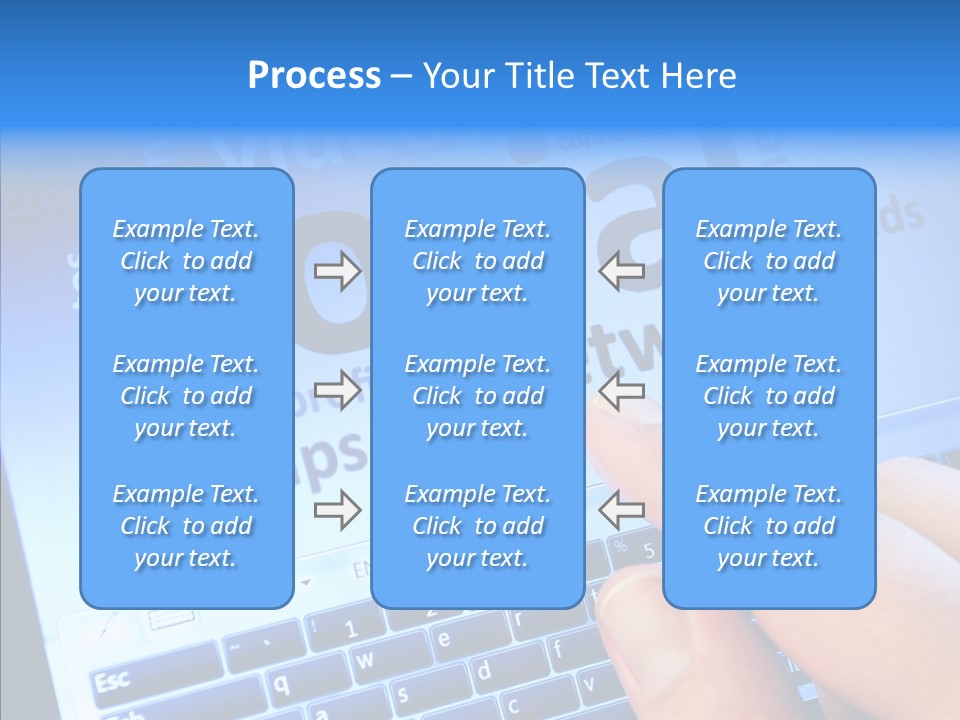 Press Blue Closeup PowerPoint Template