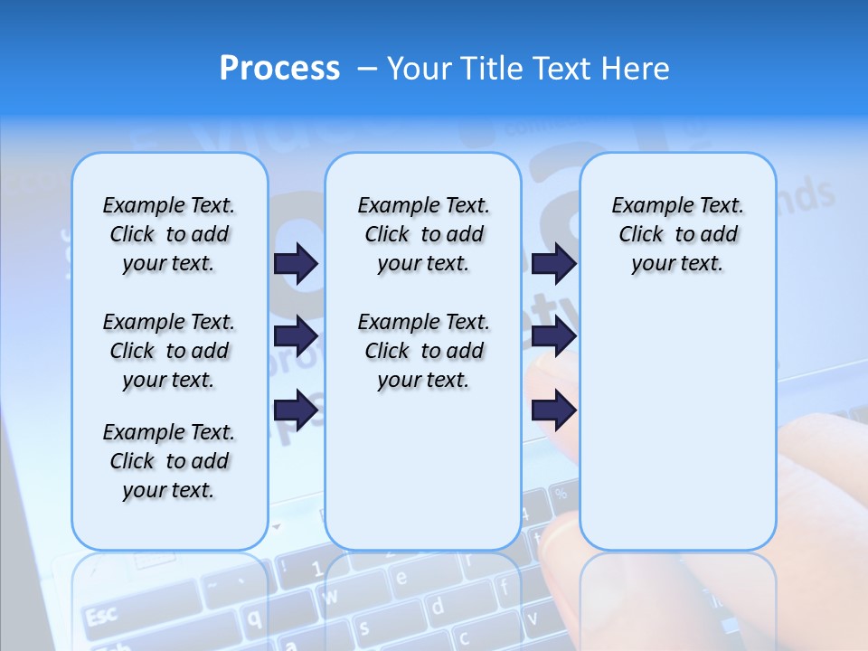 Press Blue Closeup PowerPoint Template