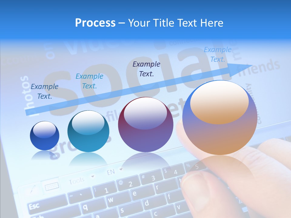 Press Blue Closeup PowerPoint Template