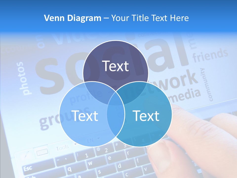 Press Blue Closeup PowerPoint Template