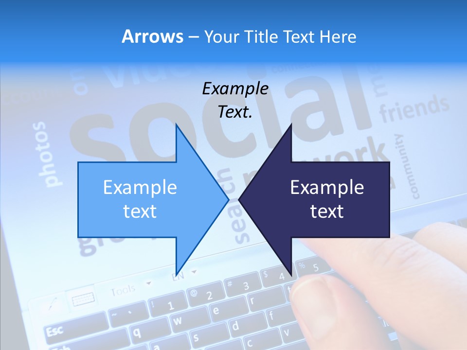 Press Blue Closeup PowerPoint Template