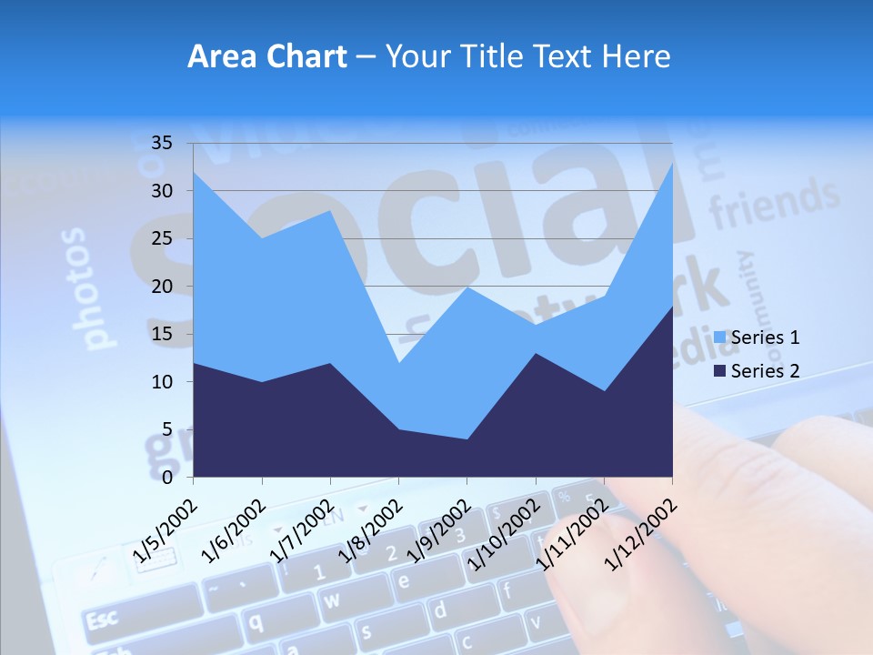 Press Blue Closeup PowerPoint Template