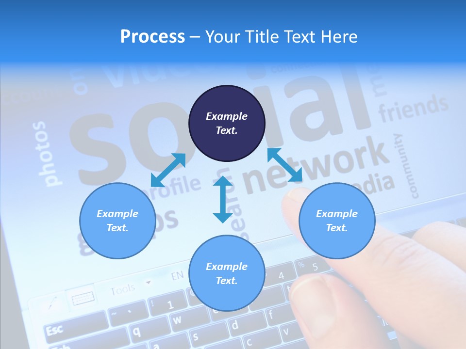 Press Blue Closeup PowerPoint Template