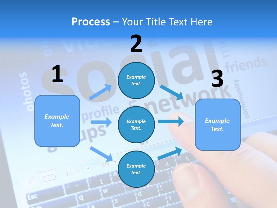 Press Blue Closeup PowerPoint Template