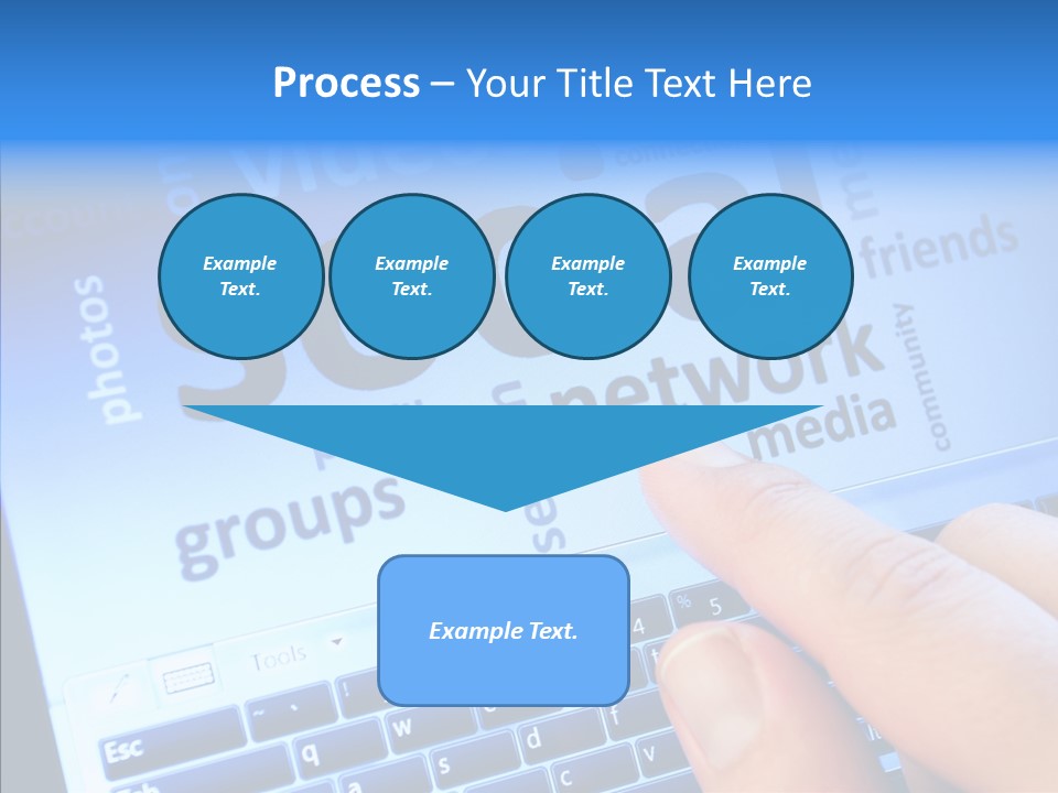 Press Blue Closeup PowerPoint Template