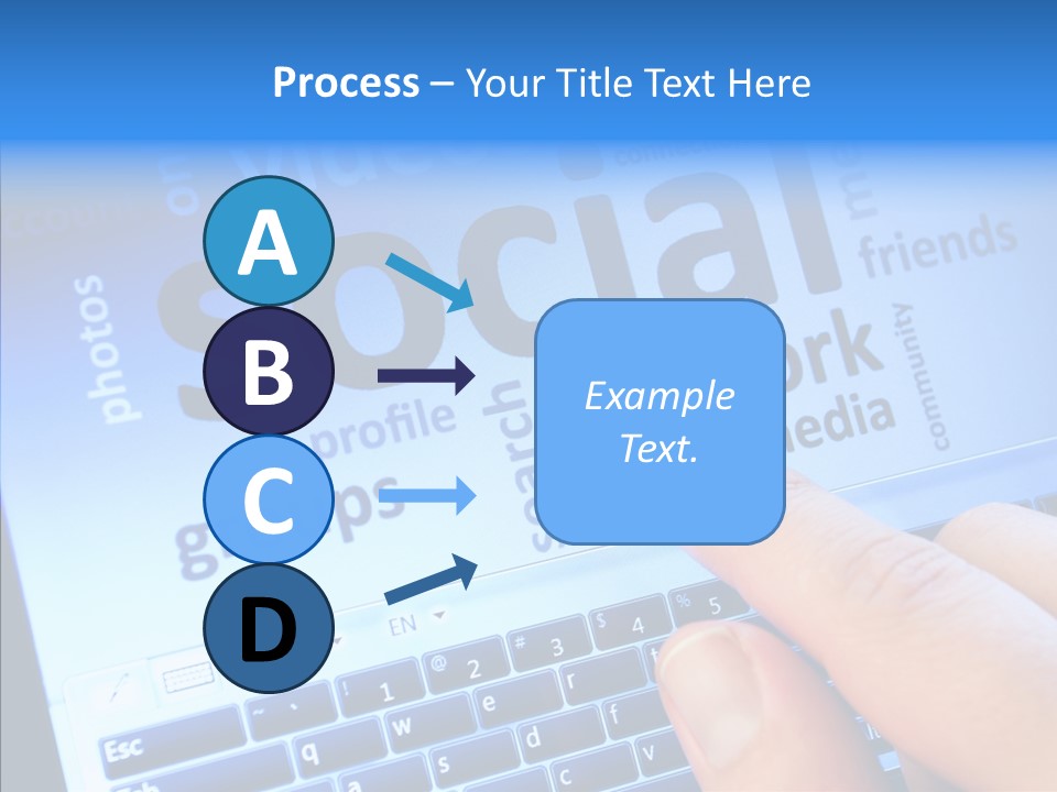 Press Blue Closeup PowerPoint Template