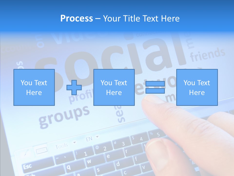 Press Blue Closeup PowerPoint Template
