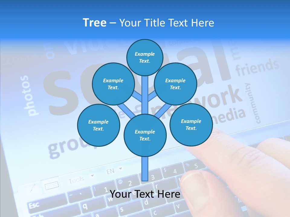 Press Blue Closeup PowerPoint Template
