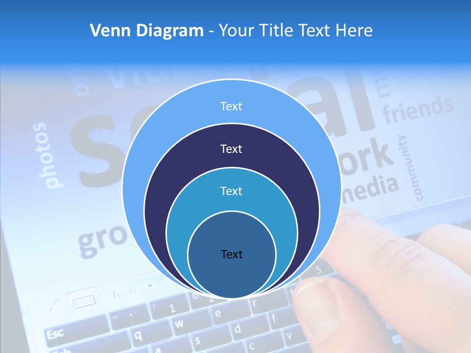 Press Blue Closeup PowerPoint Template