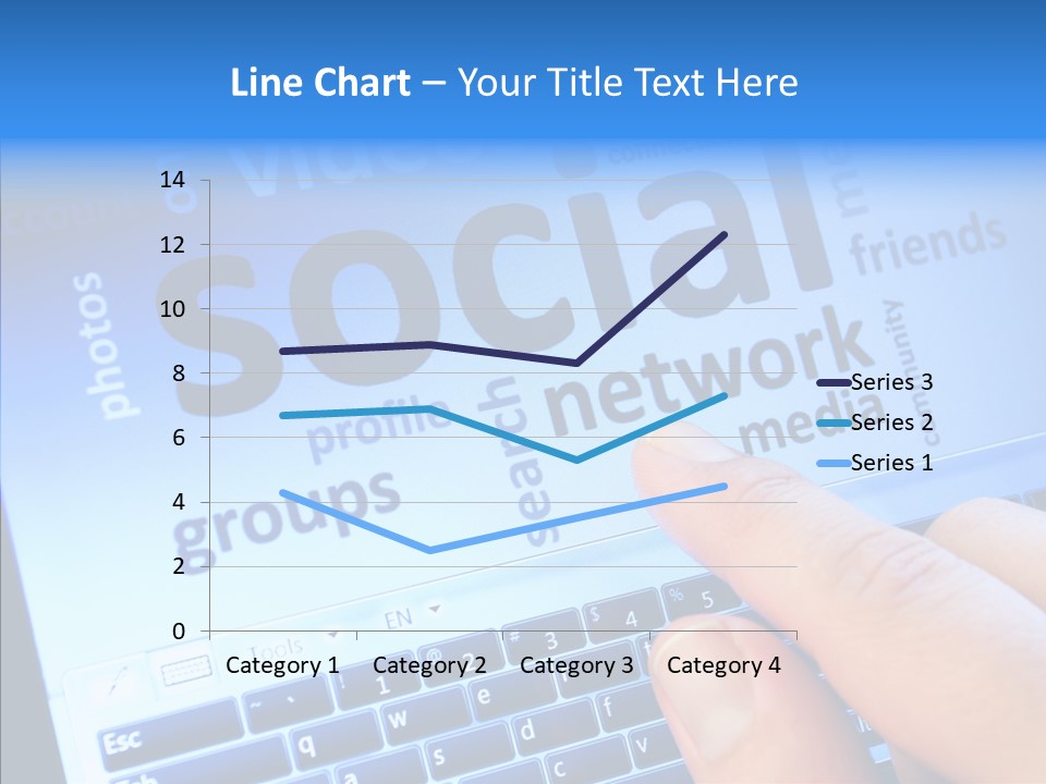 Press Blue Closeup PowerPoint Template