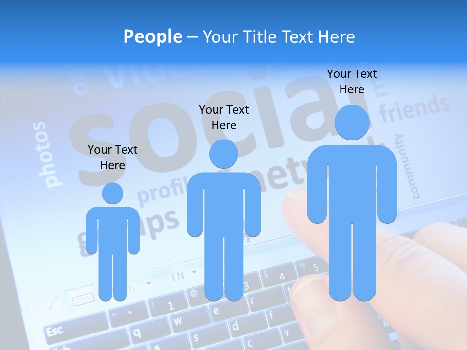 Press Blue Closeup PowerPoint Template