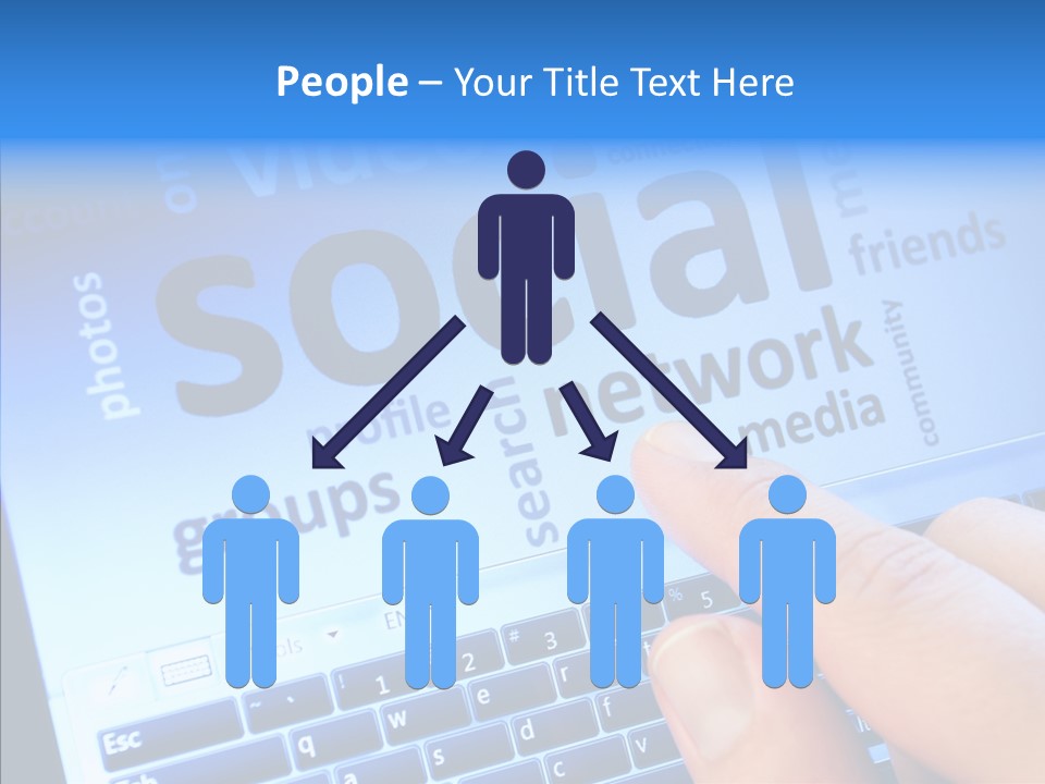 Press Blue Closeup PowerPoint Template