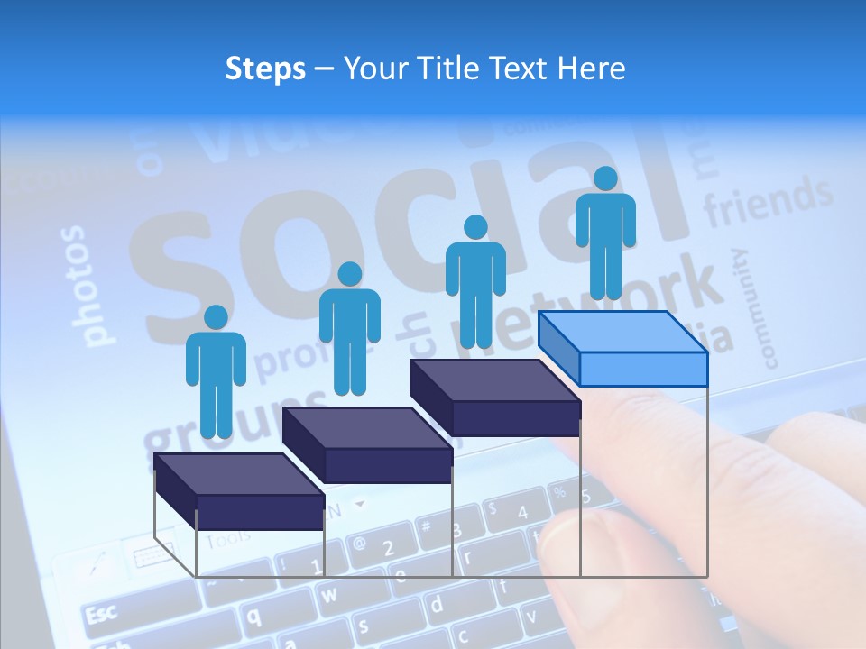 Press Blue Closeup PowerPoint Template