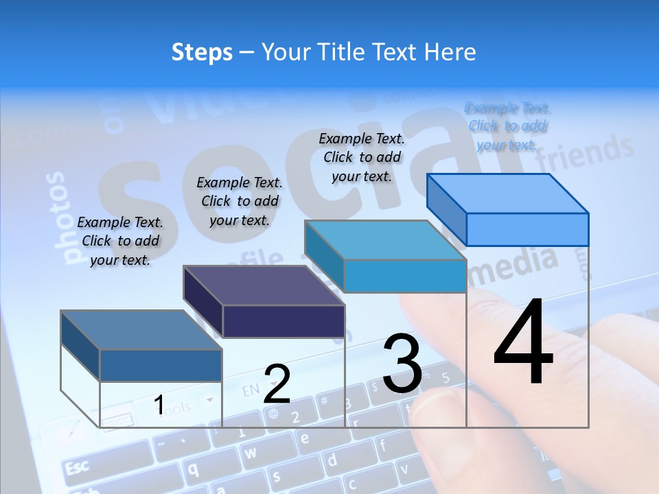 Press Blue Closeup PowerPoint Template