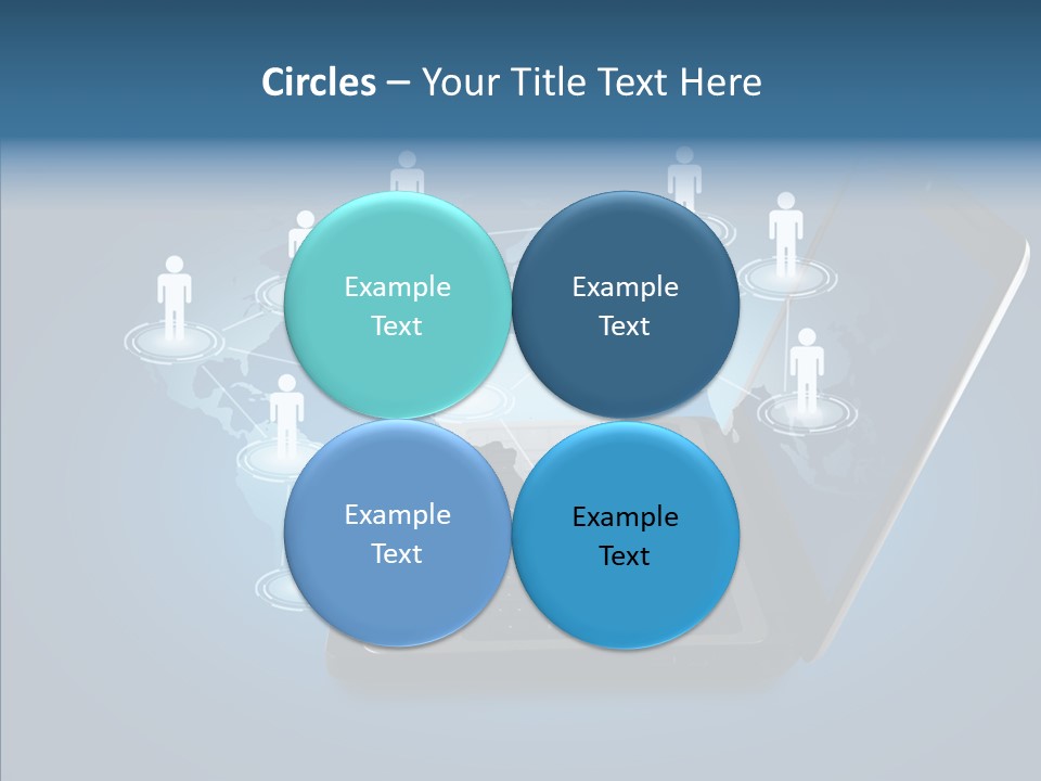 Laptop Wireless Pattern PowerPoint Template