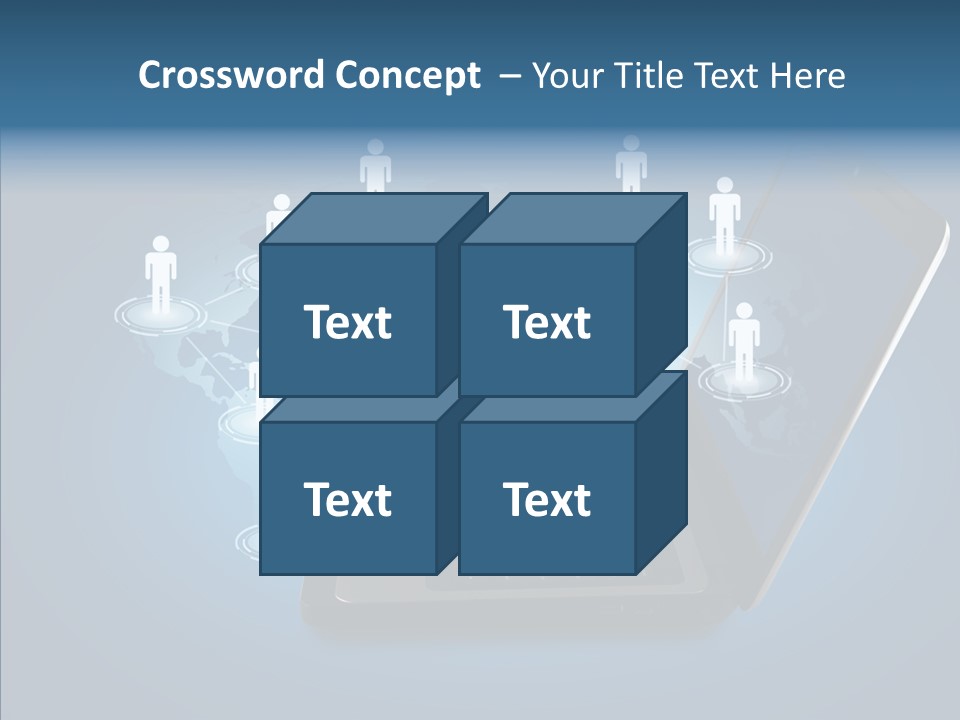 Laptop Wireless Pattern PowerPoint Template