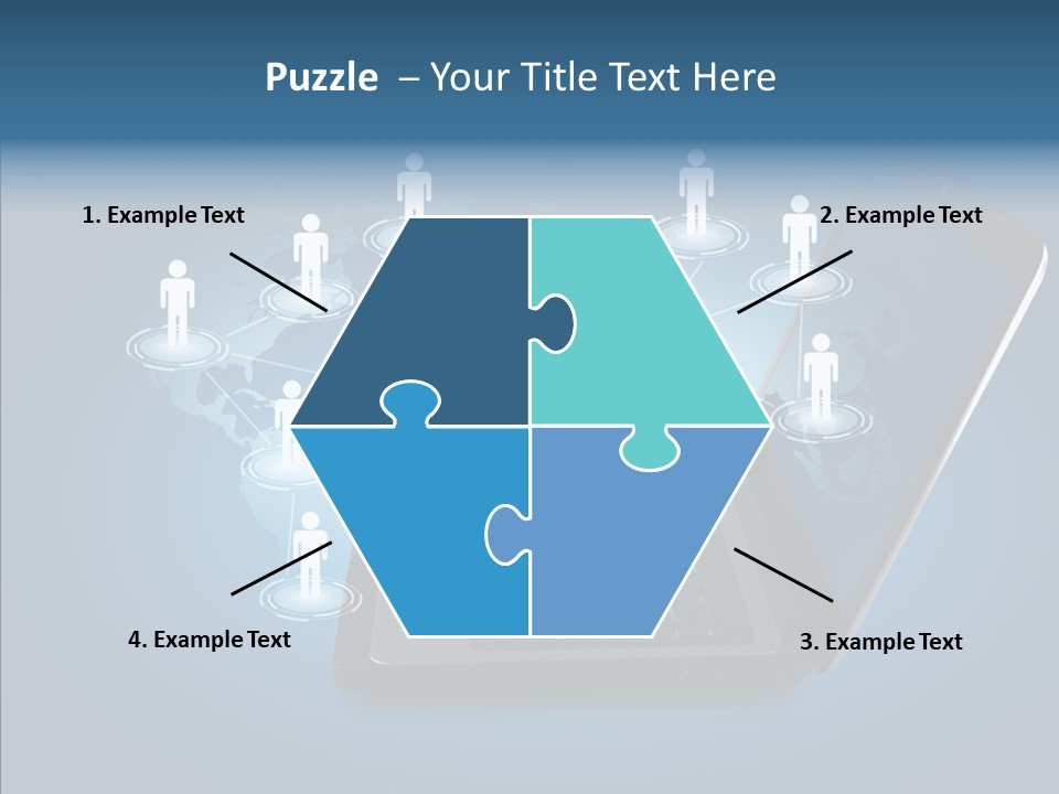 Laptop Wireless Pattern PowerPoint Template