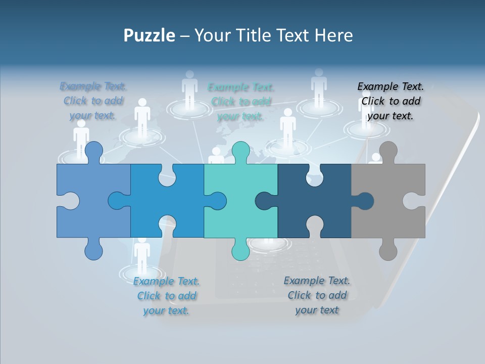 Laptop Wireless Pattern PowerPoint Template