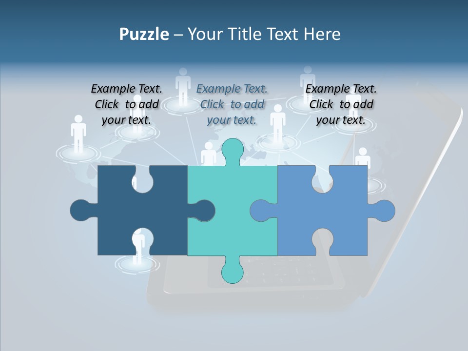 Laptop Wireless Pattern PowerPoint Template