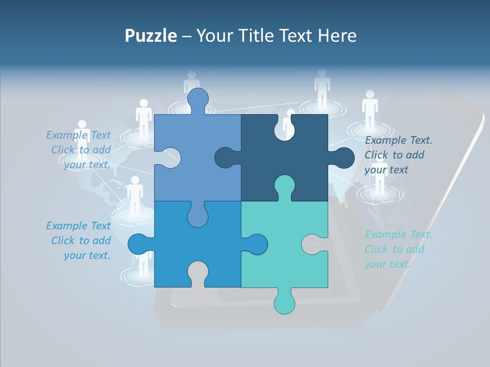Laptop Wireless Pattern PowerPoint Template