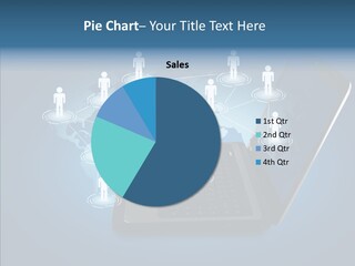 Laptop Wireless Pattern PowerPoint Template