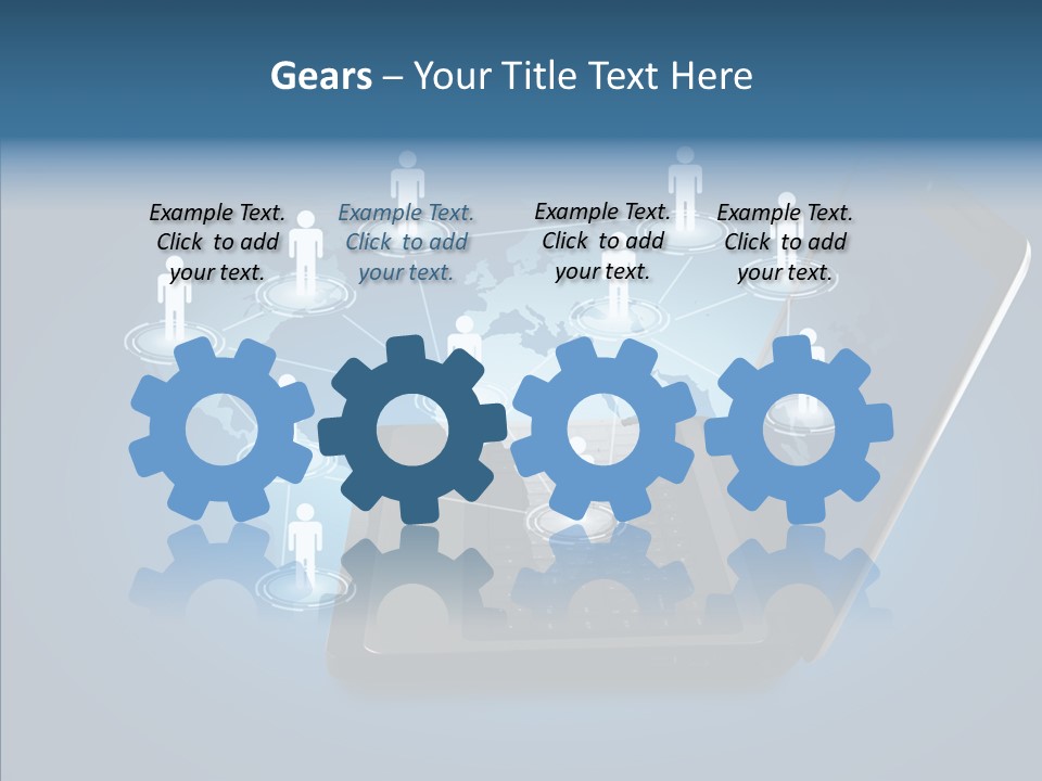 Laptop Wireless Pattern PowerPoint Template