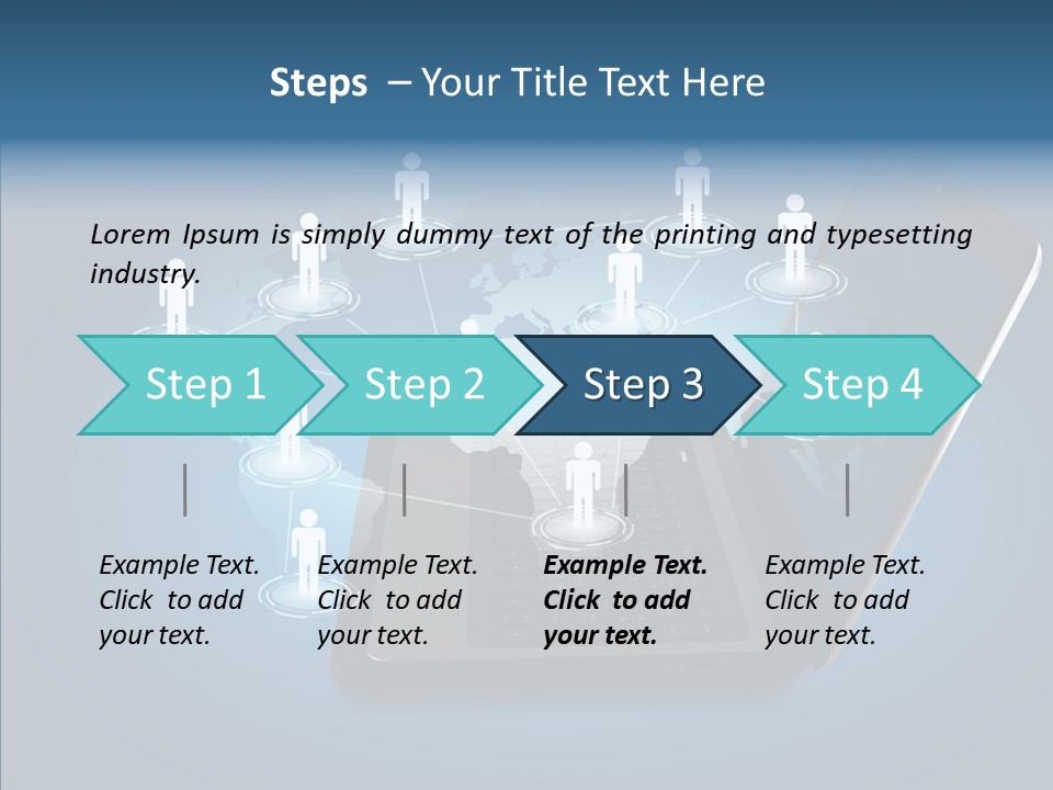 Laptop Wireless Pattern PowerPoint Template