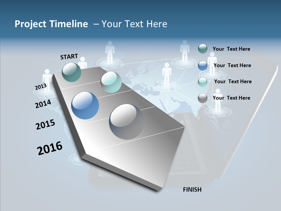 Laptop Wireless Pattern PowerPoint Template