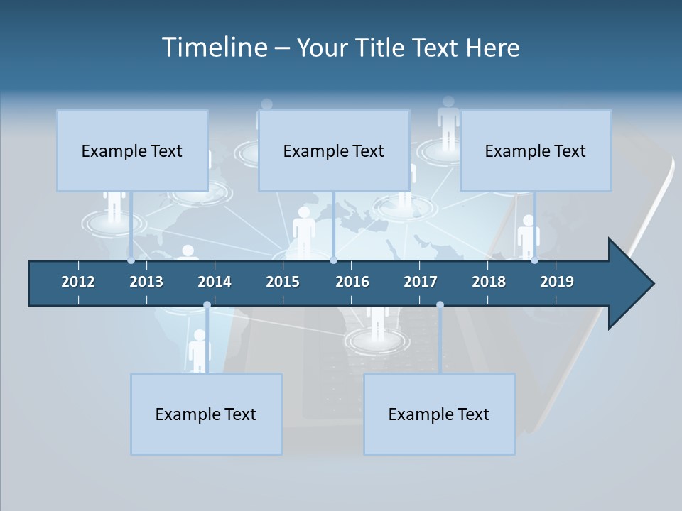 Laptop Wireless Pattern PowerPoint Template