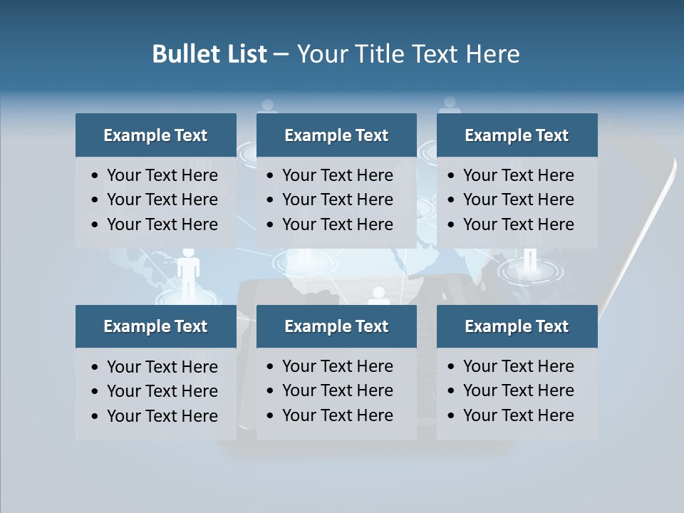 Laptop Wireless Pattern PowerPoint Template