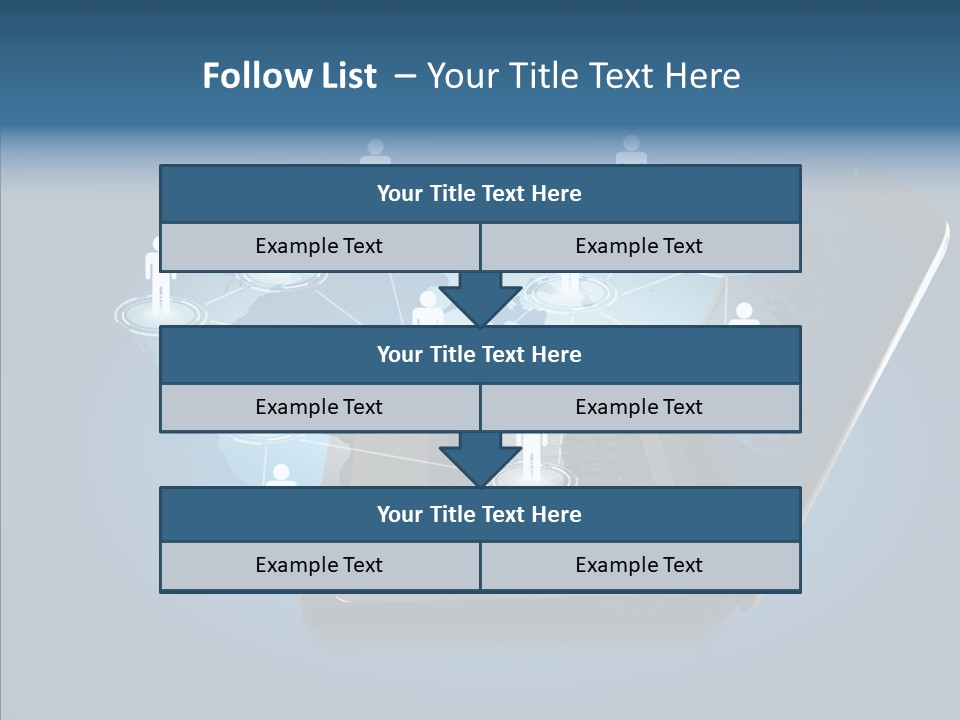 Laptop Wireless Pattern PowerPoint Template