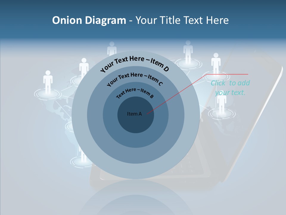 Laptop Wireless Pattern PowerPoint Template