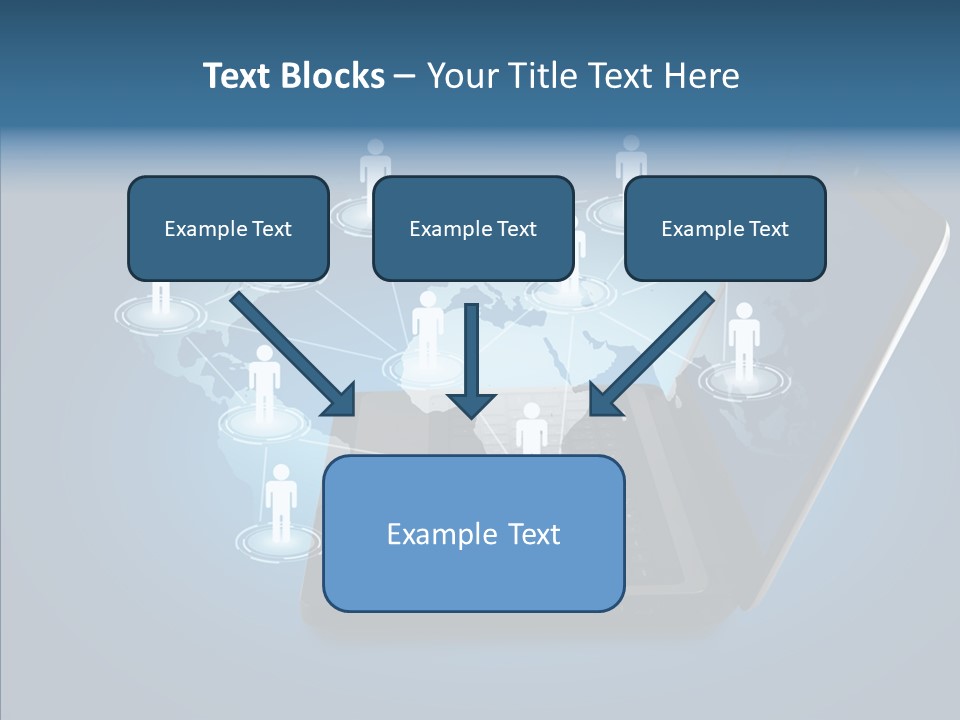 Laptop Wireless Pattern PowerPoint Template