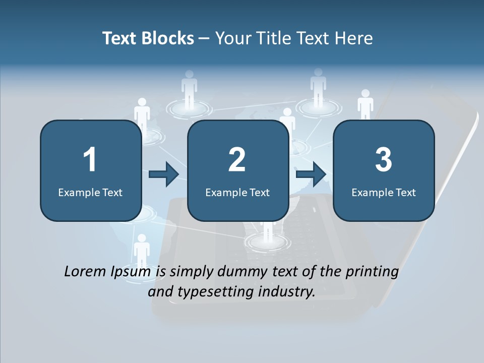Laptop Wireless Pattern PowerPoint Template