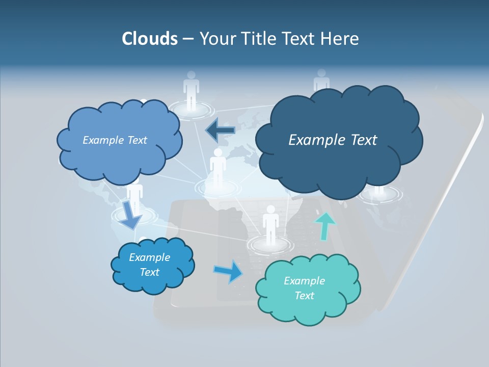 Laptop Wireless Pattern PowerPoint Template