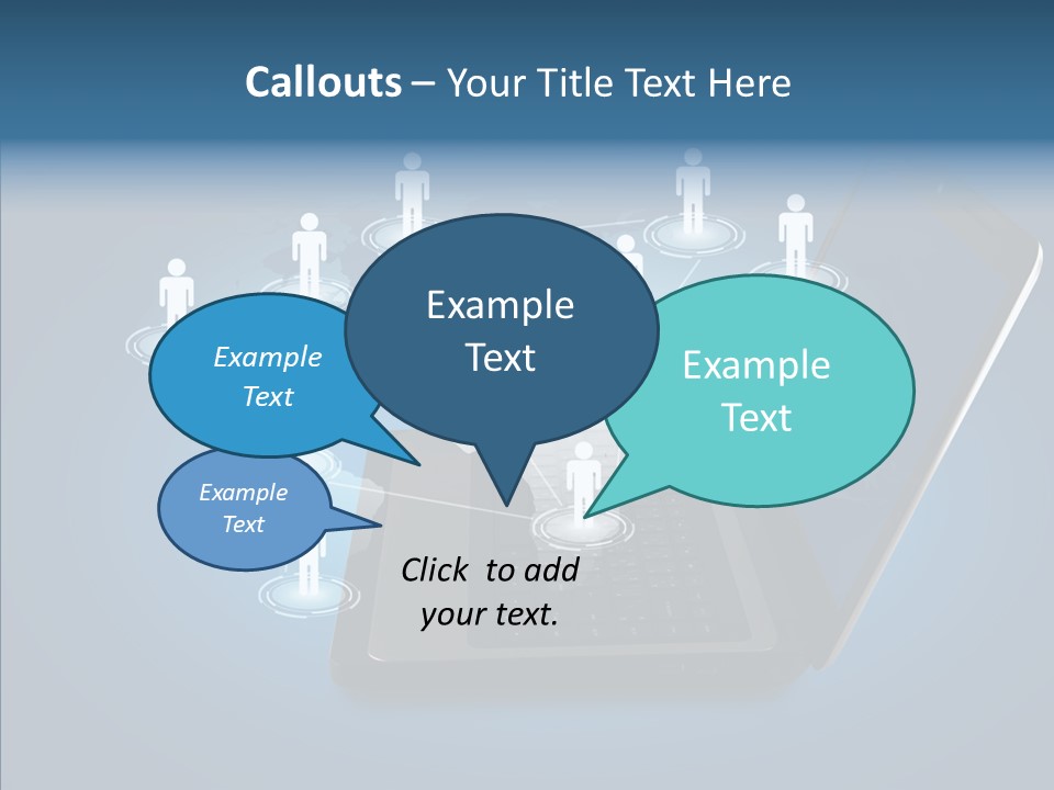 Laptop Wireless Pattern PowerPoint Template