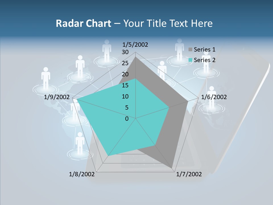 Laptop Wireless Pattern PowerPoint Template