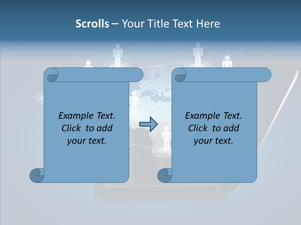 Laptop Wireless Pattern PowerPoint Template