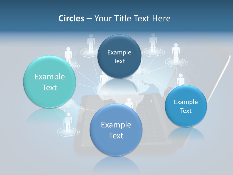 Laptop Wireless Pattern PowerPoint Template