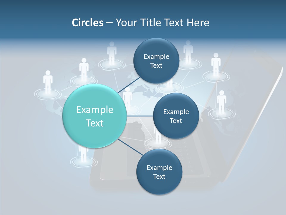 Laptop Wireless Pattern PowerPoint Template