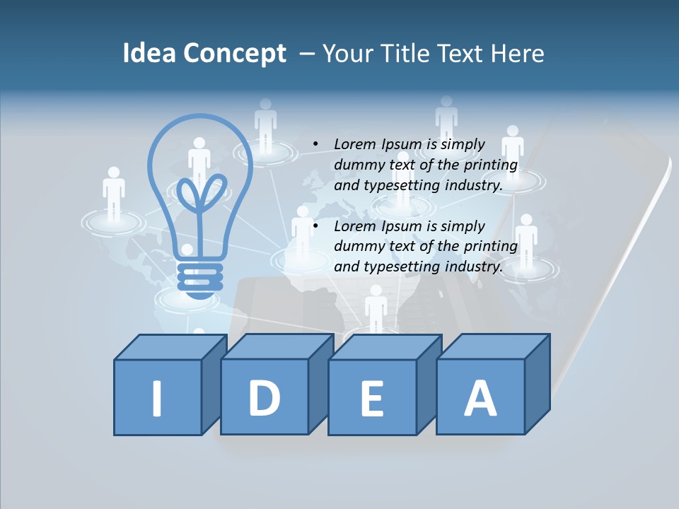 Laptop Wireless Pattern PowerPoint Template