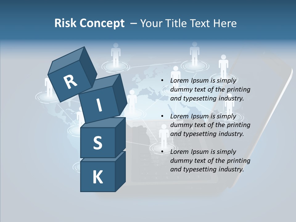 Laptop Wireless Pattern PowerPoint Template