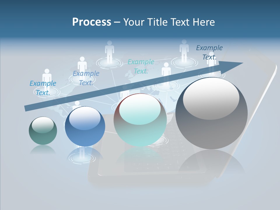 Laptop Wireless Pattern PowerPoint Template