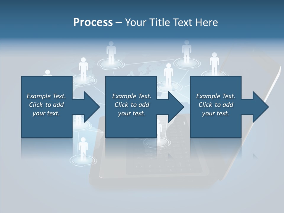 Laptop Wireless Pattern PowerPoint Template