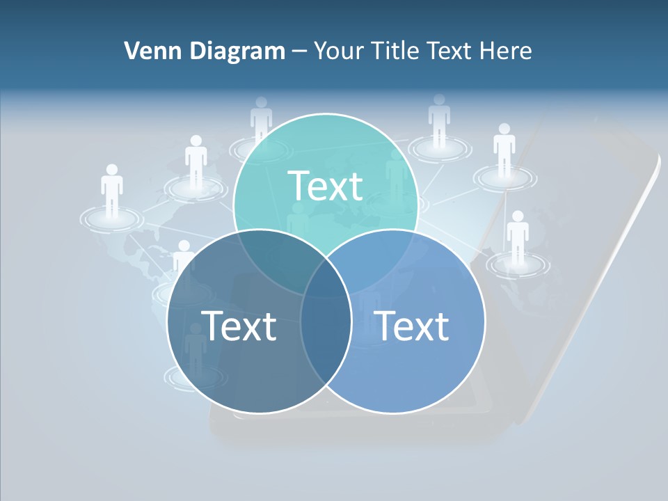 Laptop Wireless Pattern PowerPoint Template